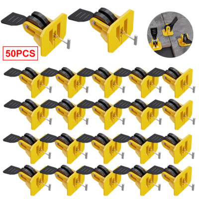 50-200X Tile Leveling System Kit Reusable Tile Spacer Wall Floor Clips tool Kit