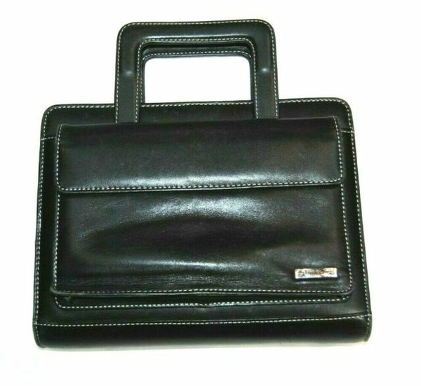 Franklin Covey Full Grain Red Leather Planner With Handles 7 Ring Binder for sale online eBay