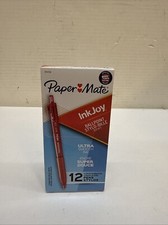 12pk Paper Mate InkJoy 300RT Retractable Ballpoint Pens, Medium Point, Red