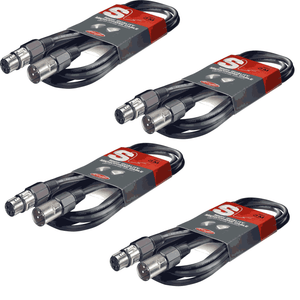 4 Câbles XLR 3 Broches Mâle vers XLR 3 Broches Femelle Longueur 10 Métres CHACUN 4 Câbles XLR 3 Broches Mâle vers XLR 3 Broches Femelle Longueur 10 Métres CHACUN