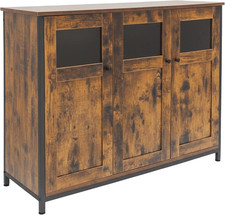 Armadio Da Cucina  Con Ante in Vetro, HLP: 75 X 100 X 35 Cm, Credenza Industrial