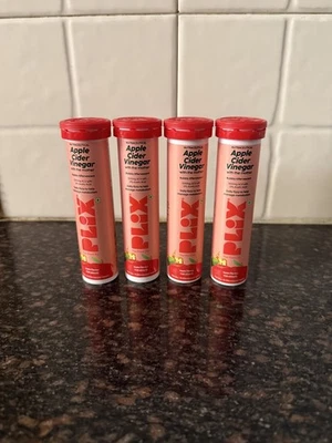 PLIX Apple Cider Vinegar 15 Effervescent Tabs PACK OF 4 TUBS