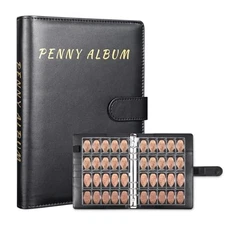 Pressed Penny Collection Book 236 Coins, Souvenir Penny Collector Binder 