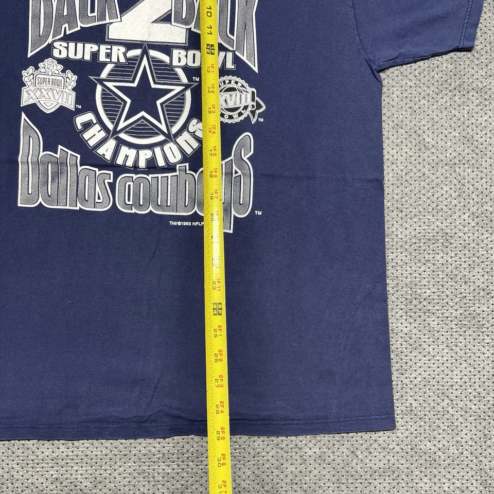 Camiseta De Colección 1993 Dallas Cowboys XL Espalda 2 Espaldas Campeones del Super Bowl Para Hombres Foto 4 de 4