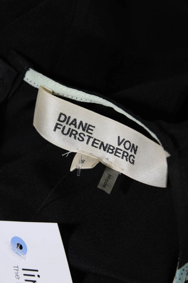 Blusa sin mangas floral de seda negra talla S de Diane Von Furstenberg para mujer Foto 4 de 4