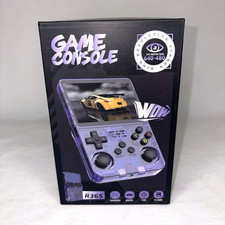 R36S Retro Handheld Game Console Purple Travel Portable