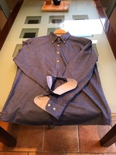 Charles Tyrwhitt Men?s Shirt Medium Extra Slim Fit Petrol Blue