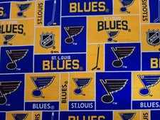 BTY St. Louis Blues Hockey Cotton Quilt Fabric
