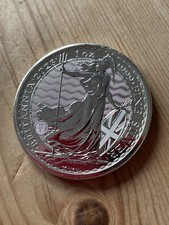 1oz Silver Britannia 2023 Coin Featuring King Charles III Coin Capsule