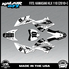 Graphics Kit for KAWASAKI KLX110/R/L(2010-2023) Speed Series - WHITE