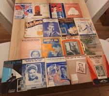 Lot Of 17 Vintage Collection of Old Time Songs sheet music book score