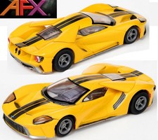 AFX 22029 Ford GT Triple Yellow MegeG Mega G Ho slot car AFX22029