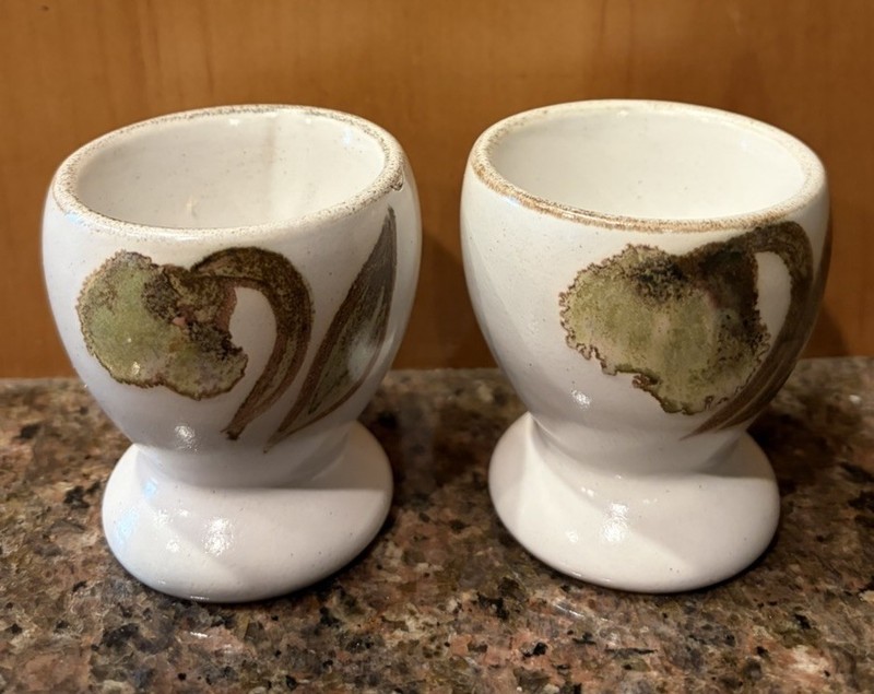 2 Denby Troubadour Stoneware Egg Cups England