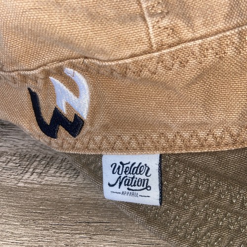 WELDER NATION CANVAS WN0324CTHE DRIFTER WELDING CAP BROWN KAHKI Size 7 - Picture 3 of 8