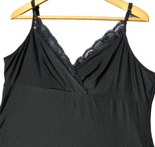 Simple Pleasures Satin Lingerie Slip Dress Faux Wrap Coquette Lace Y2k Womens XL