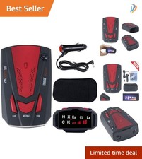 High-Sensitivity GPS Radar Detector with 360 Detection Clear Voice Alerts
