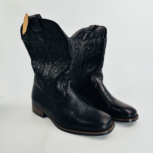 Femflame Men’s Cowboy Boots Round Toe Distressed Western Work Boots | Size 11 - Picture 3 of 12