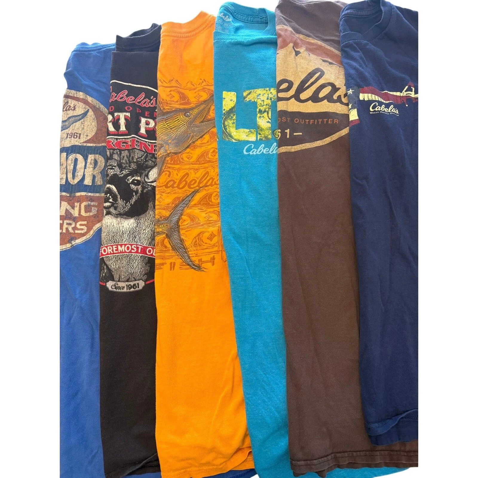 Lot of Cabela’s T-Shirts Men’s Sz XXL Graphic Logo Fishing Hunting Outdoors Tees
Opens in a new wind