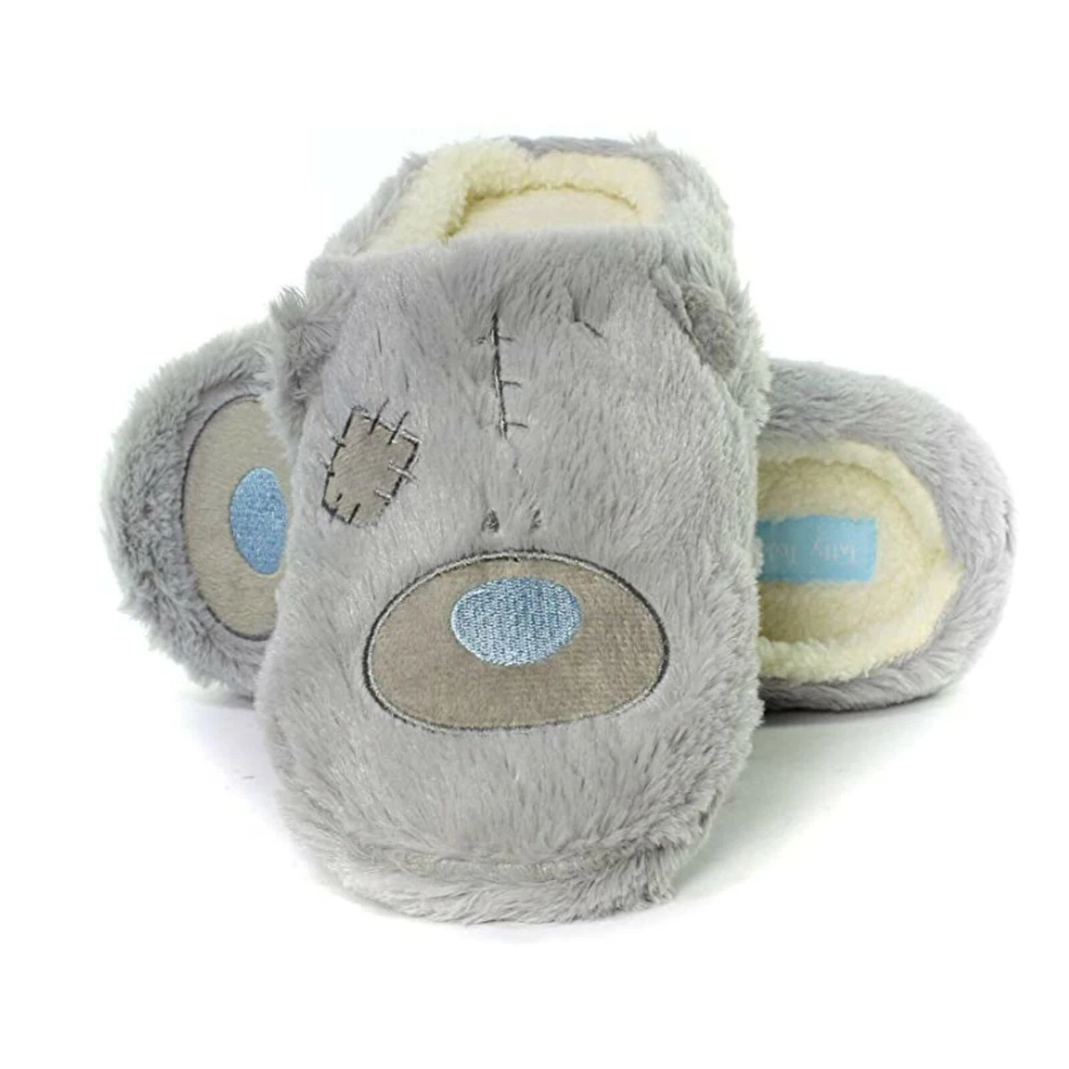 Ladies Grey Mule Slippers Slip On Tatty Teddy Me To You Blue Nose Bear Girls New
