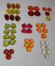 49 pc Acrylic Fall Thanksgiving Bowl Filler Table Scatter Pumpkin Leaf Acorn Gem