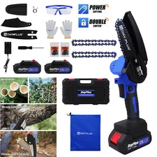 Brushless Motor Chainsaw,4 Inch Cordless Protable Chainsaw Rechargeable Battery