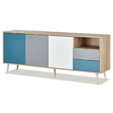 Kommode Sideboard Highboard TV-Bank Schuhschrank Lowboard Modern Blau Weiß Eiche