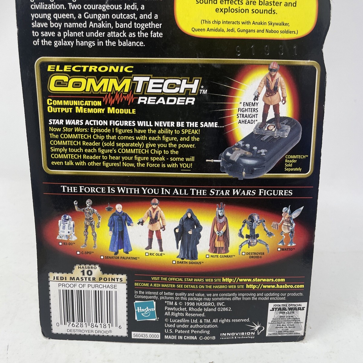 Star Wars EP1 Episode 1 Phantom Menace Destroyer Droid 1999 Hasbro