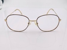 Vintage Logo Paris IM 613 Burgundy Gold Metal Oval Sunglasses FRAMES ONLY