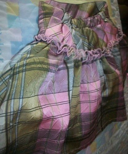 Girl's Children's Place Pink & Gold Plaid SKIRT & Top Excellent Condition Sz 4 - Picture 2 of 8
