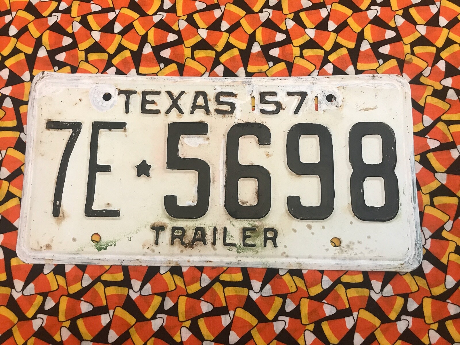 1957 TEXAS TRAILER LICENSE PLATE 7E5698 eBay