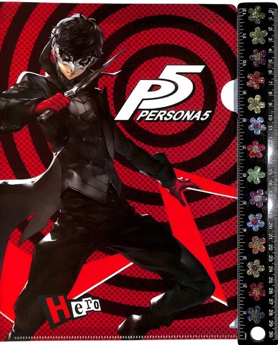 Persona 5 Clear File Folder Sega Lucky Kuji Light Prize A4 Hero JOKER Arsene - Picture 3 of 3