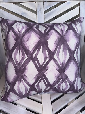 Hampton Bay Limited Summer 2024 Lilac/Purple Tie Die Throw Pillow For  Outdoors