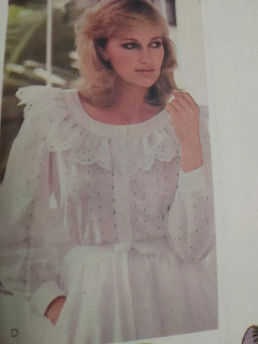Top Shirt Blouse 12 VOGUE 7985 Sewing Pattern UC VTG 80s Lace