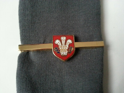 Pince à Cravate Vintage Louis Feraud - Plaque Or - Blason Prince Charles - Très Bon état