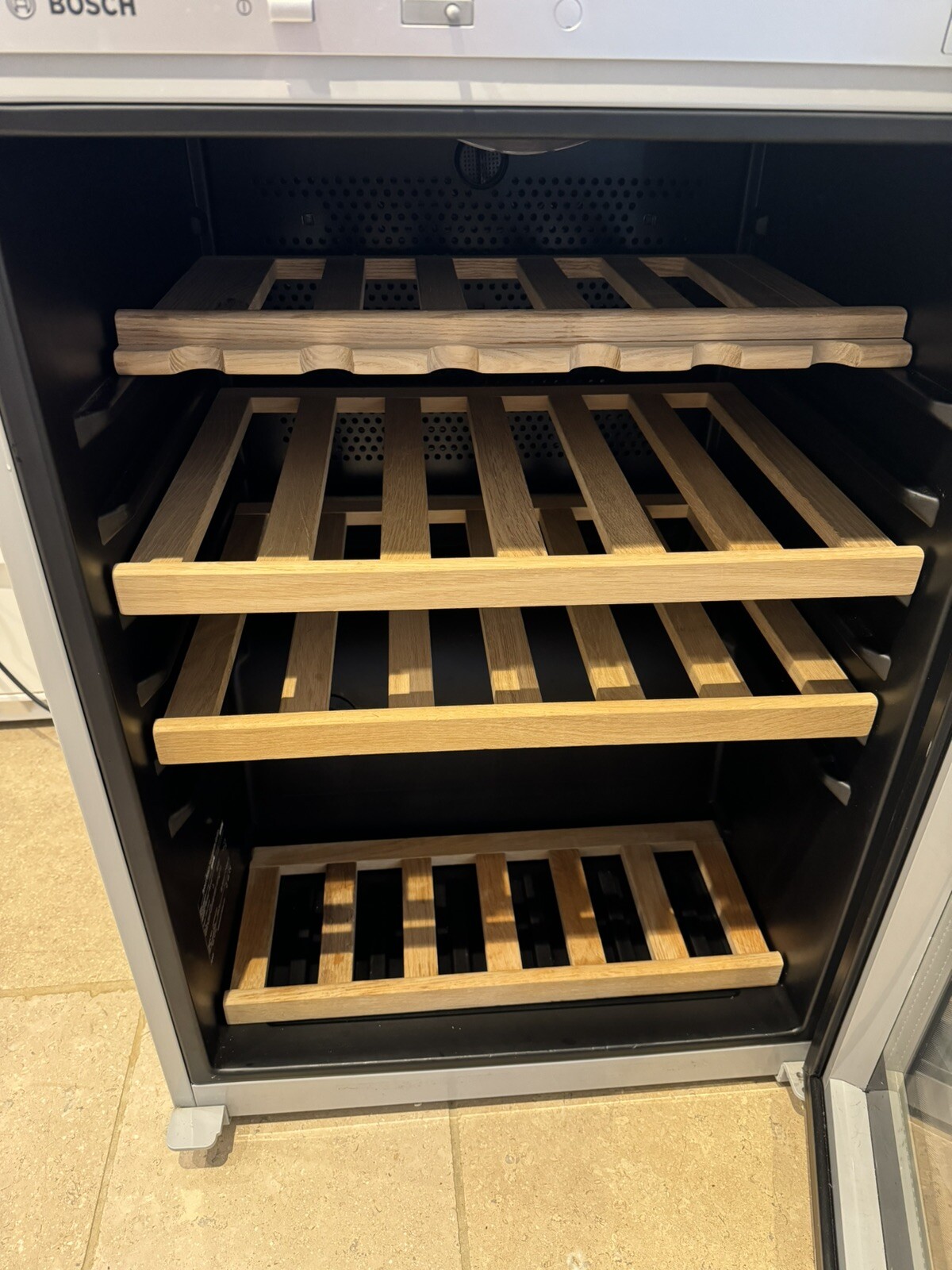 Bosch Wine Cooler Fridge KTW18V80GB Silver Glass door H 84cm Good