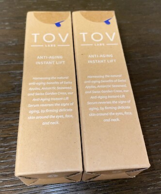 2 NEW Tov Labs Anti-Aging, Anti-wrinkle Instant Lift Serum For Face Eye And Neck