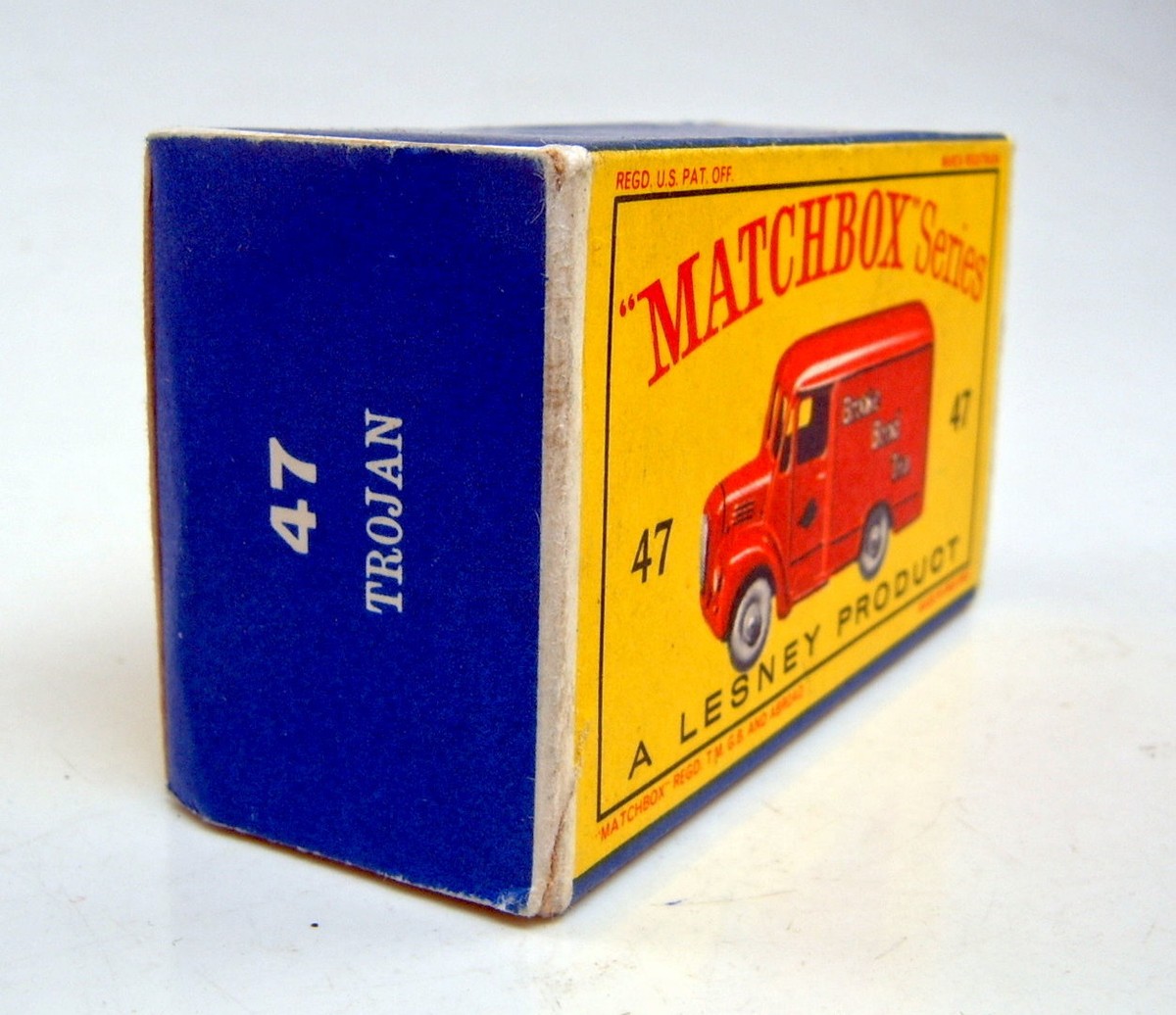 Matchbox 47A Trojan Van rot Plastikräder extrem rare originale D