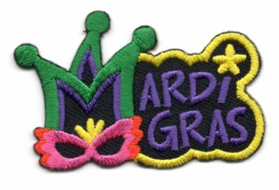 MARDI GRAS Iron On Patch Holiday Celebration New Orleans Louisiana