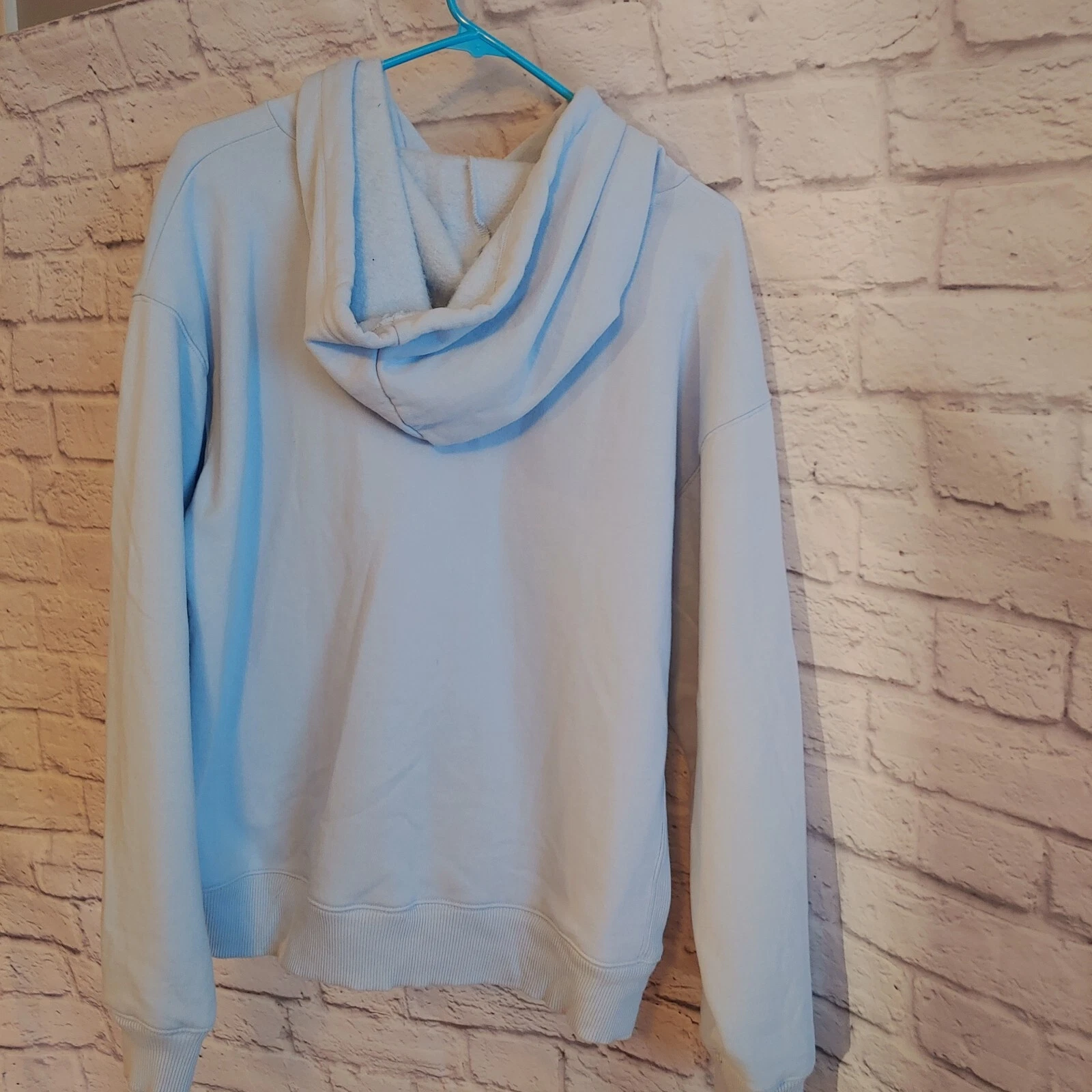 UNDERCOVER Felpa con cappuccio ROSA By Victoria Secret taglia L blu chiaro