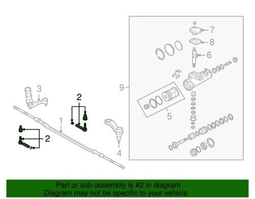 Vínculo de dirección genuino GM 2001-2021 Chevrolet GMC Cadillac Escalade 19352244 Foto 4 de 4