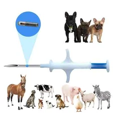 5 Pack 2.12X12 mm ISO Compliant Transponder Microchip ID Tag for Horse Dogs S...