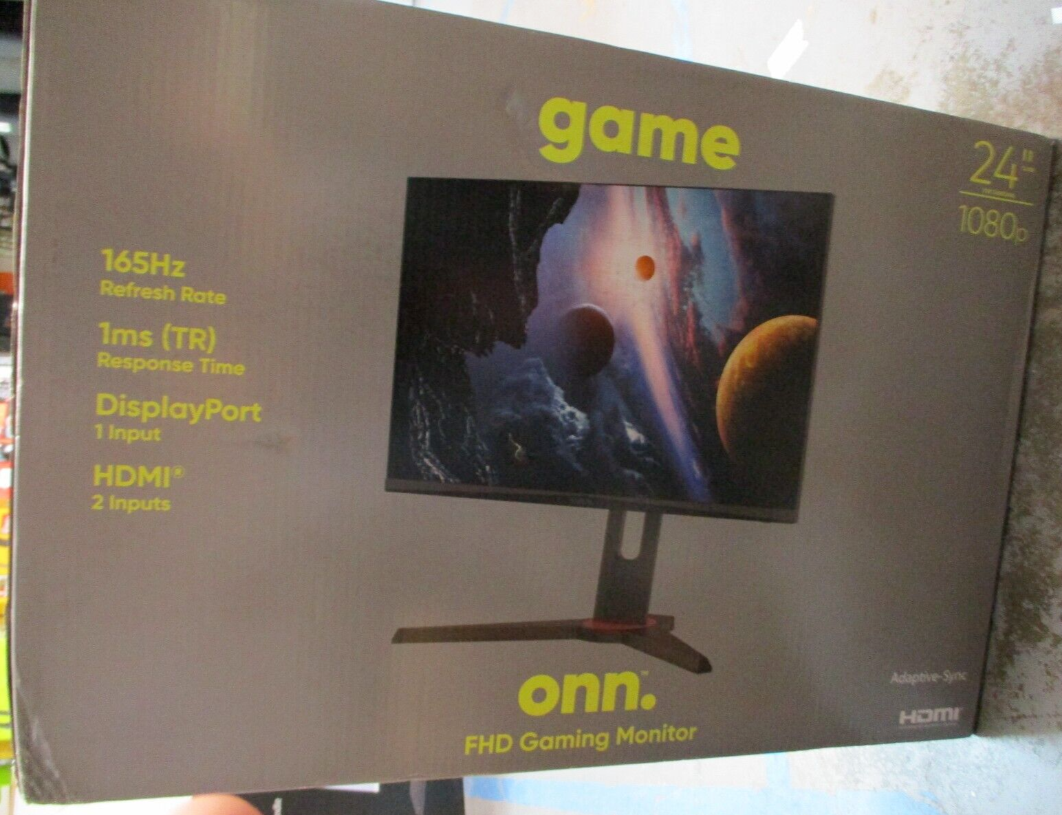 onn. 24 FHD (1920 x 1080p) 165hz 1ms Adaptive Sync Gaming Monitor