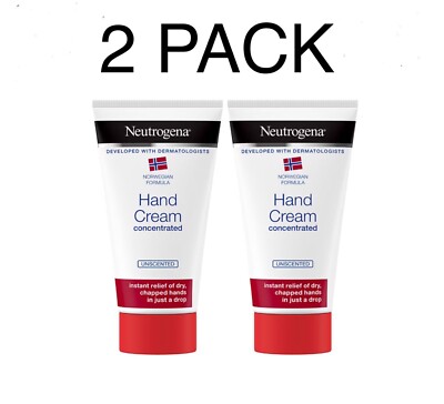 2x NEUTROGENA NORWEGIAN FORMULA hand cream, unscented 75ml/2.5 fl.oz