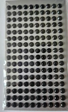 CraftbuddyUS 160pcs x 6mm BLACK Self Adhesive Rhinestone Gems, DIY Craft