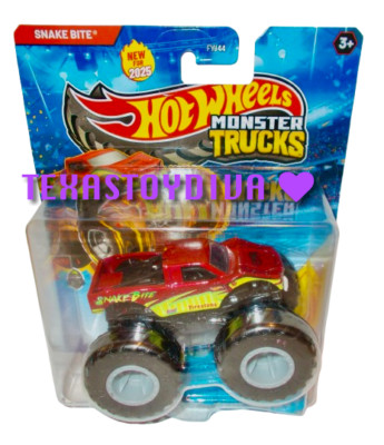 RED SNAKE BITE Hot Wheels Monster Trucks LEADING LEGENDS 2025 **READ INSIDE**