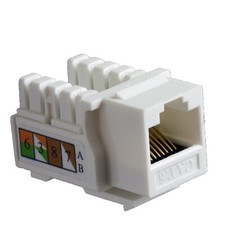 50- RJ45 Cat6 Cat-6 8P8C 110 Keystone Jack White