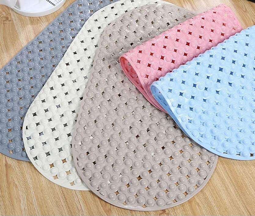 Shower Mat Non Slip Bathtub Mat Strong Suction PVC Bath Mat Anti-Mold ...