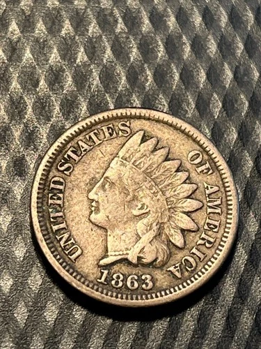 1863 Indian Head Small Cent Collector Fine Condition Nicer coin