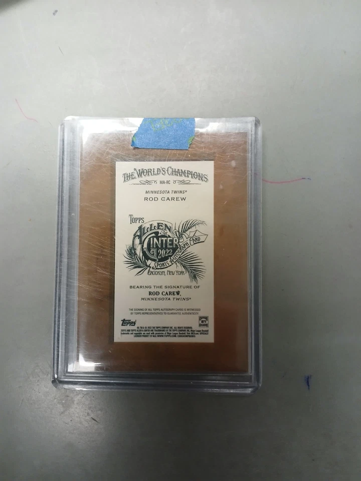 2022 Topps Allen & Ginter - Framed Mini Autographs Rod Carew #MA-RC (AU) - Image 2 of 2