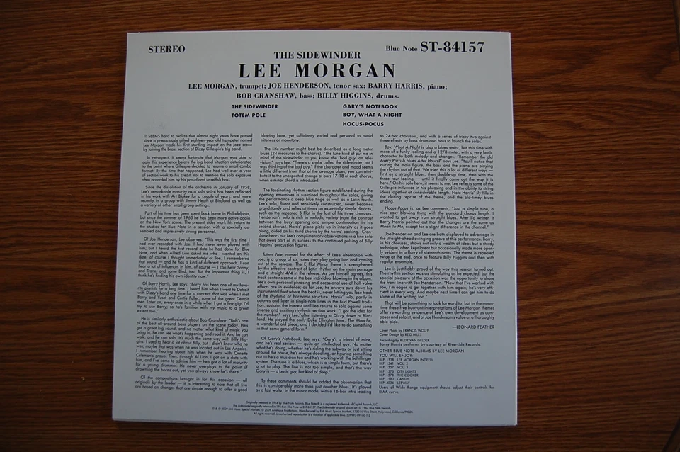LEE MORGAN Sidewinder Blue Note 2LP 45RPM  Analogue Productions NEW - Image 3 of 4
